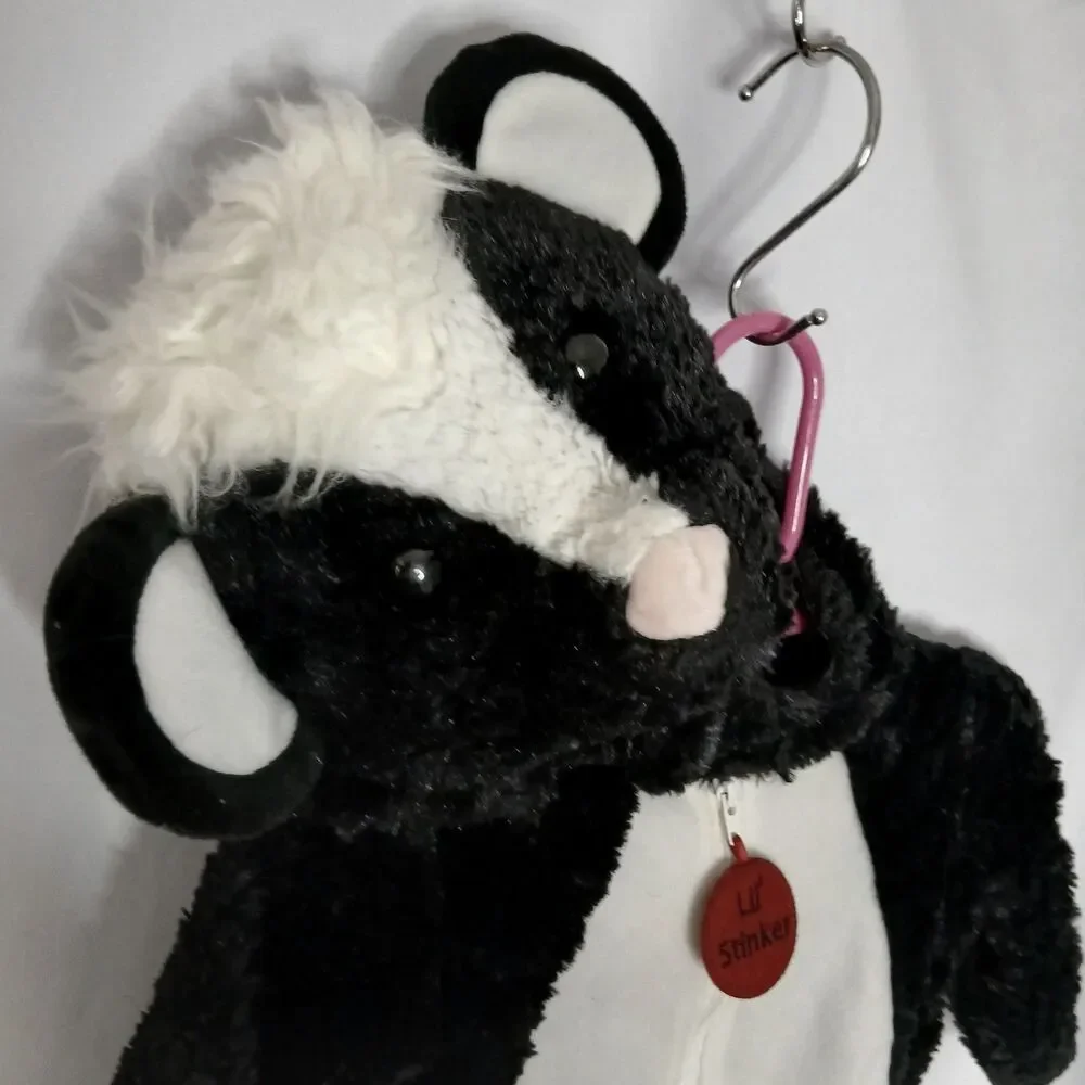 Lil Stinker Infant Skunk Costume The Humane Society Hood Bodysuit Baby 3-6 mo